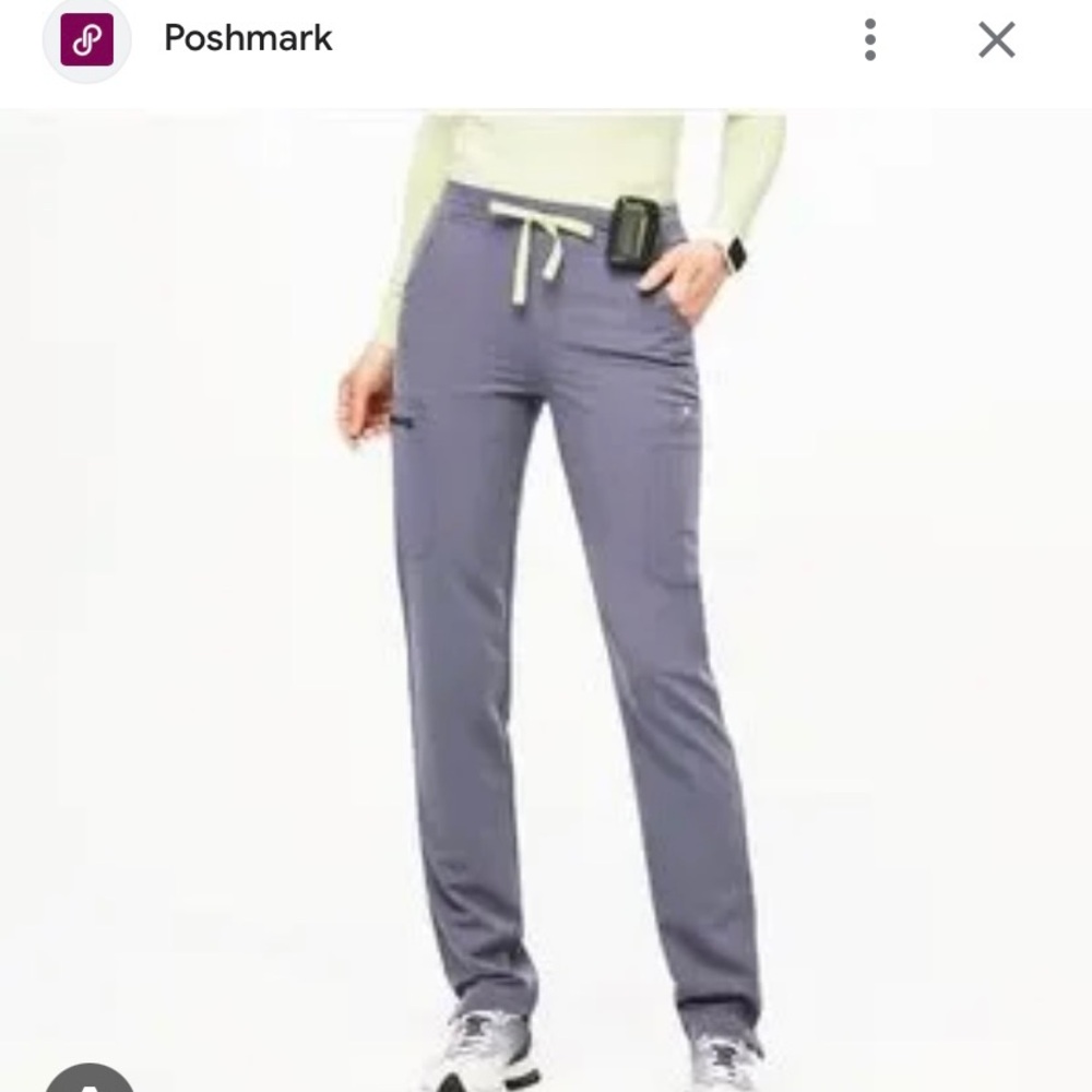 Figs Gray Jogger Track Pants with Tapered Legs